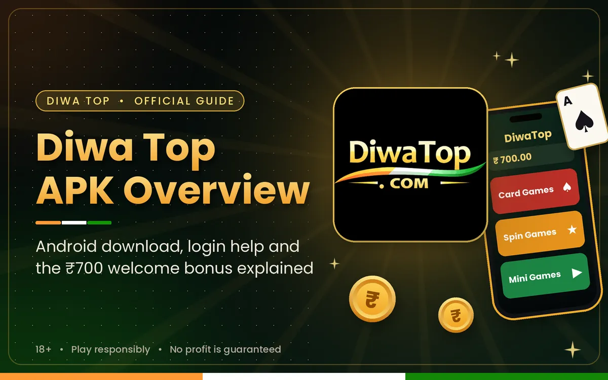 Diwa Top APK main screen with game lobby and wallet
