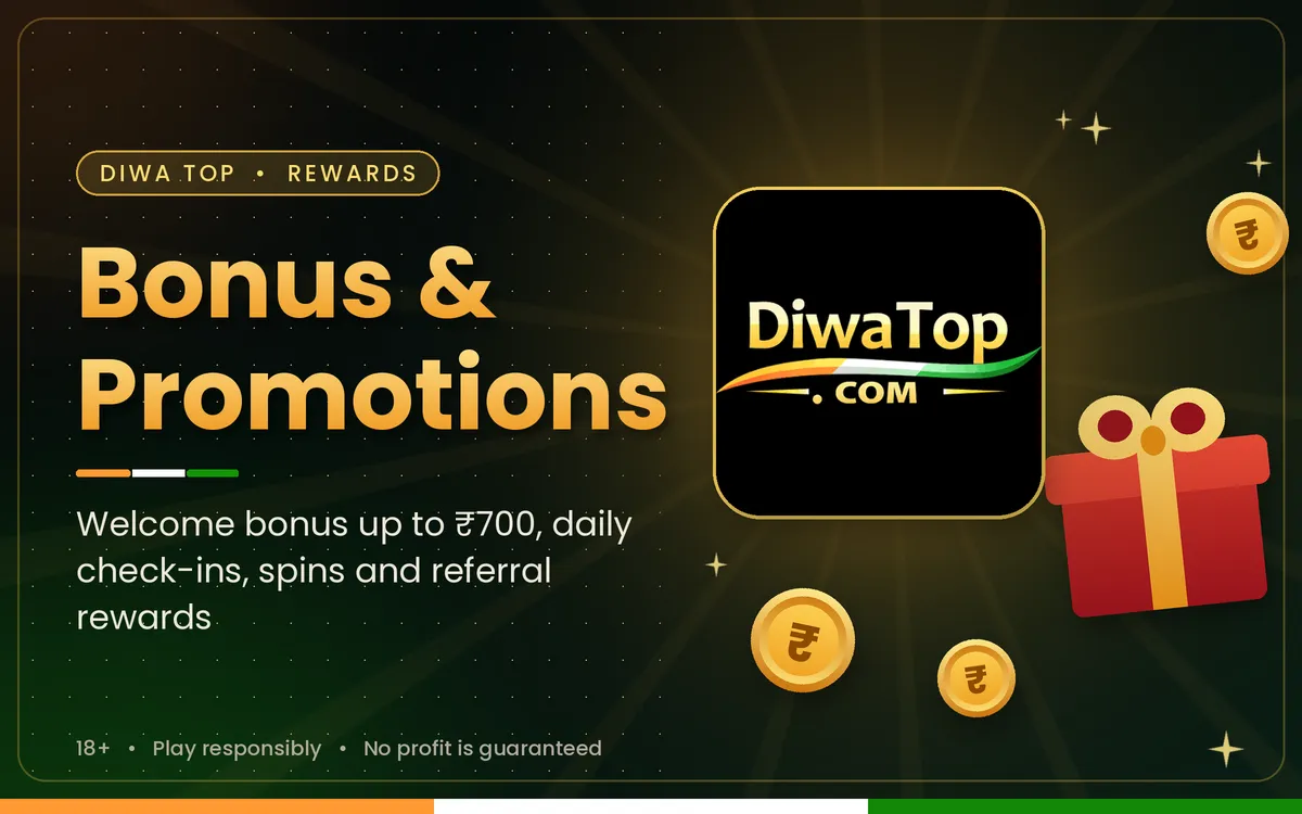 Diwa Top bonus and reward events screen